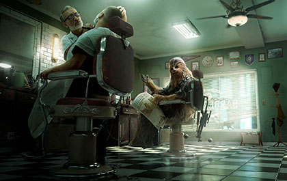 烏克蘭理發店空間設計